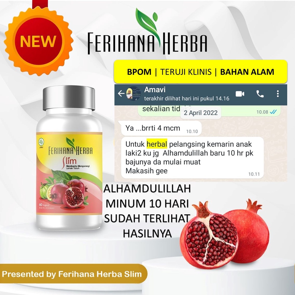 Ferihana Herba Slim Merupakan Kapsul untuk Diet Menurunkan Berat Badan atau Pelangsing