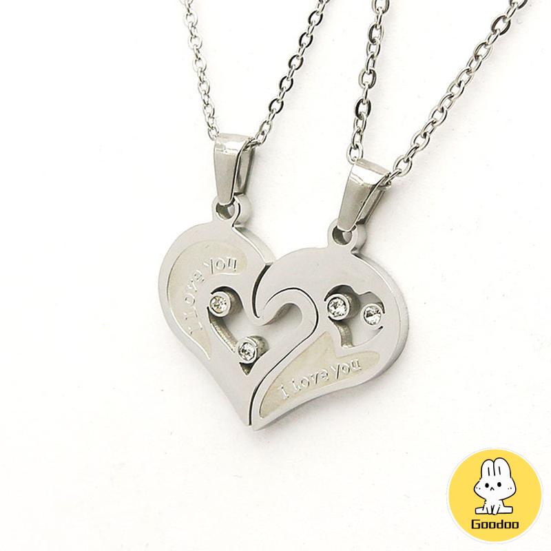 Love Magnet Kalung Couple Pelukan Choker Liontin Necklace Pasangan Cinta -Doo