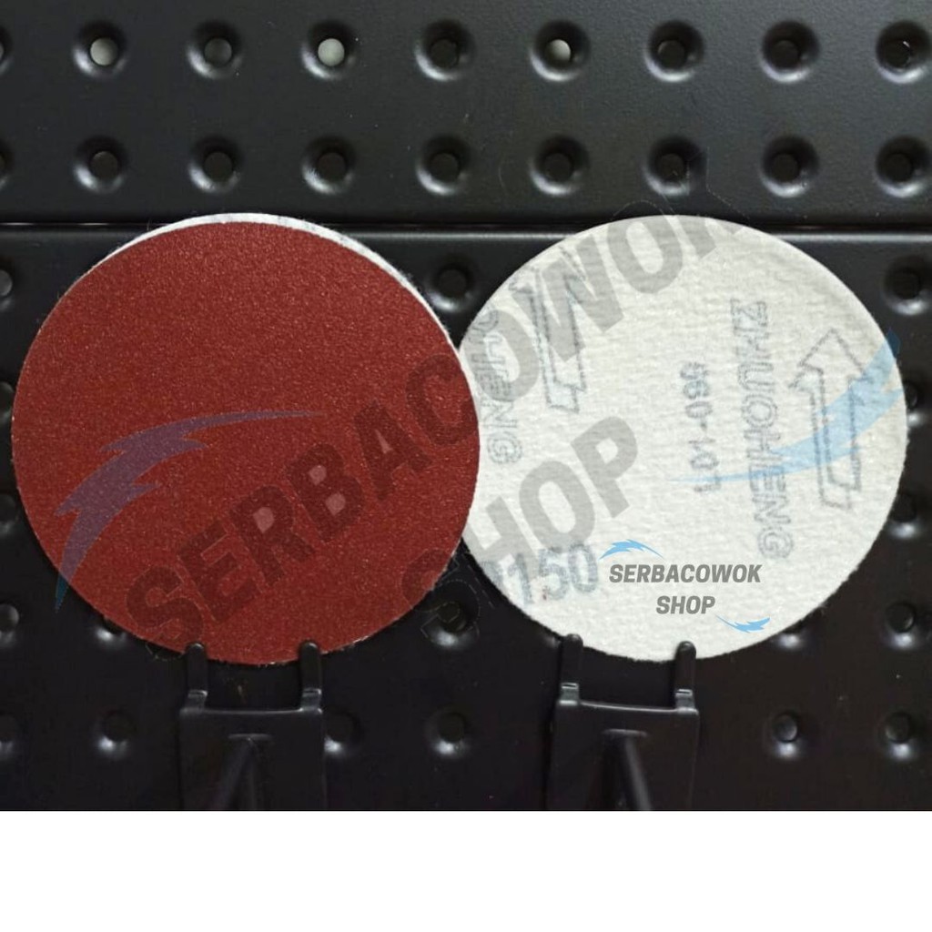 Amplas Bulat Velcro Grit Grid 60,80,100,120,150,180,240 Termurah Berkualitas