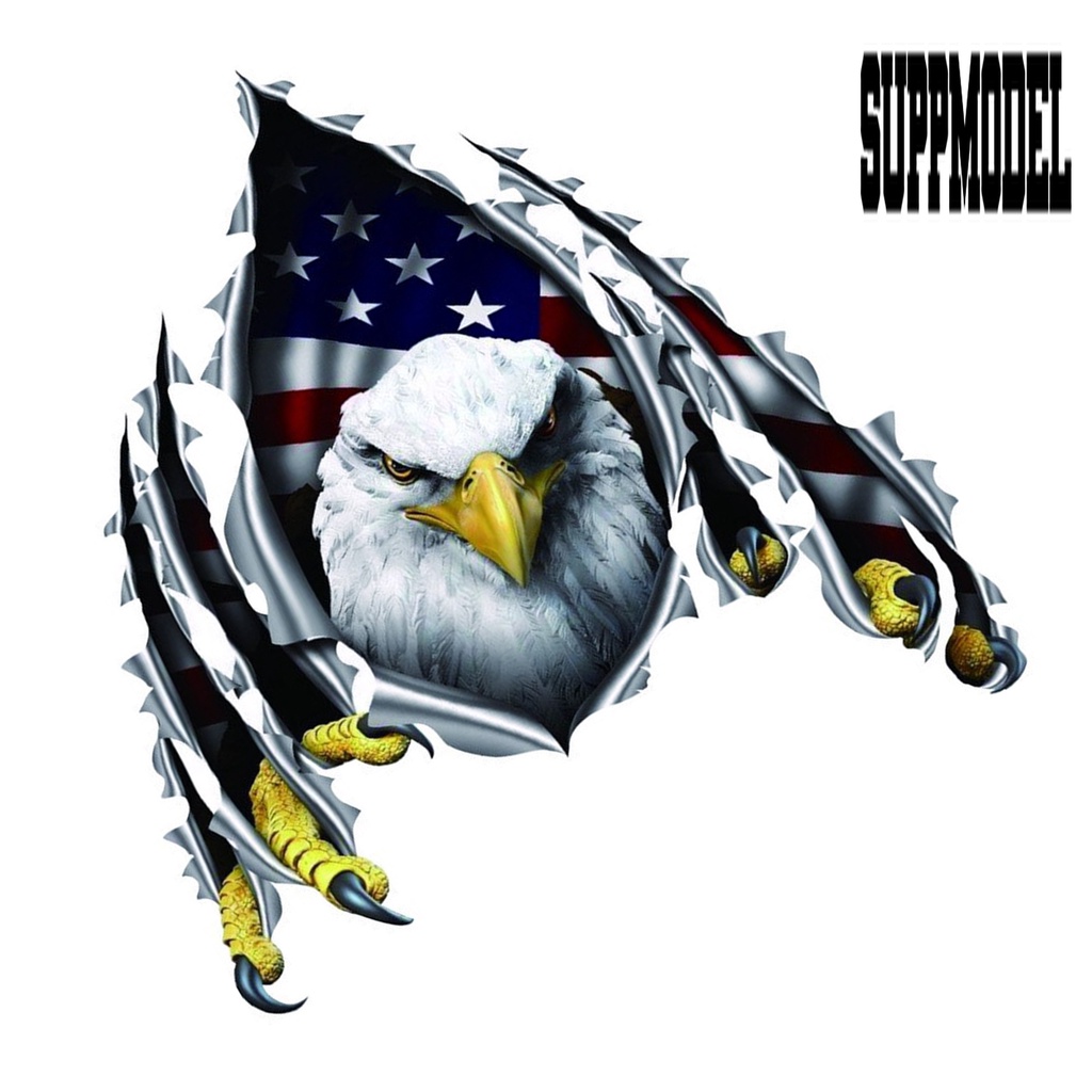 AMERICAN EAGLE Stiker Decal Vinyl Motif Elang Amerika Untuk Dekorasi Van