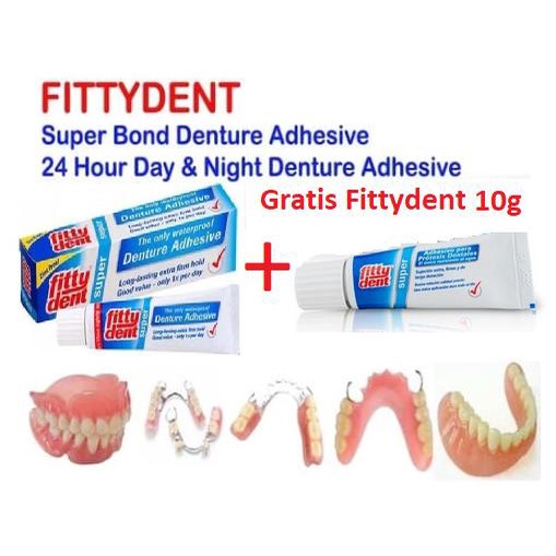 Fittydent lem gigi palsu denture adhesive