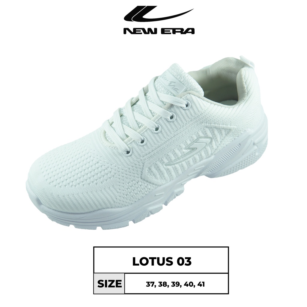 gos NEW ERA LOTUS PUTIH SEPATU SNEAKERS WANITA INJECTION New Era Sepatu Wanita Olahraga Kets tali Sepatu Cewek Sekolah Casual