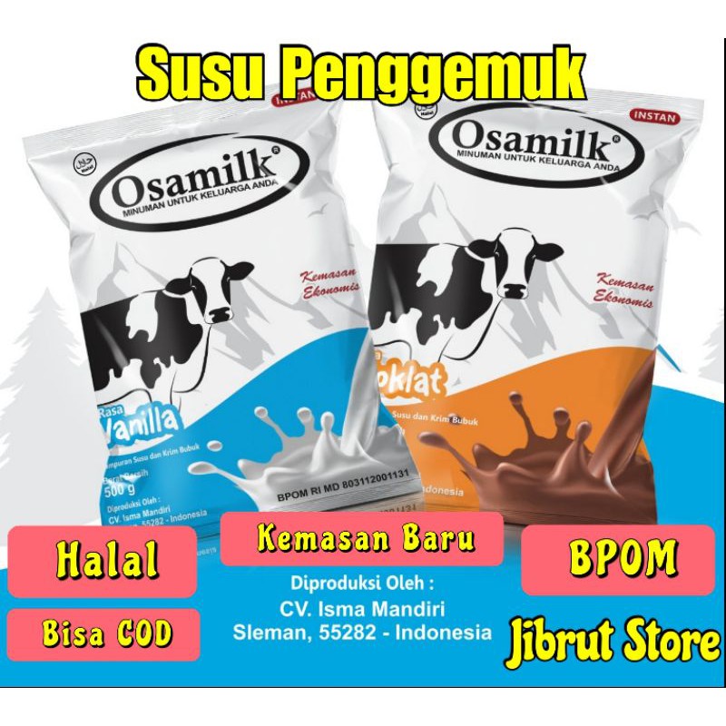 OSAMILK SUSU SAPI BUBUK PENGGEMUK BADAN ANAK DAN DEWASA 500gr