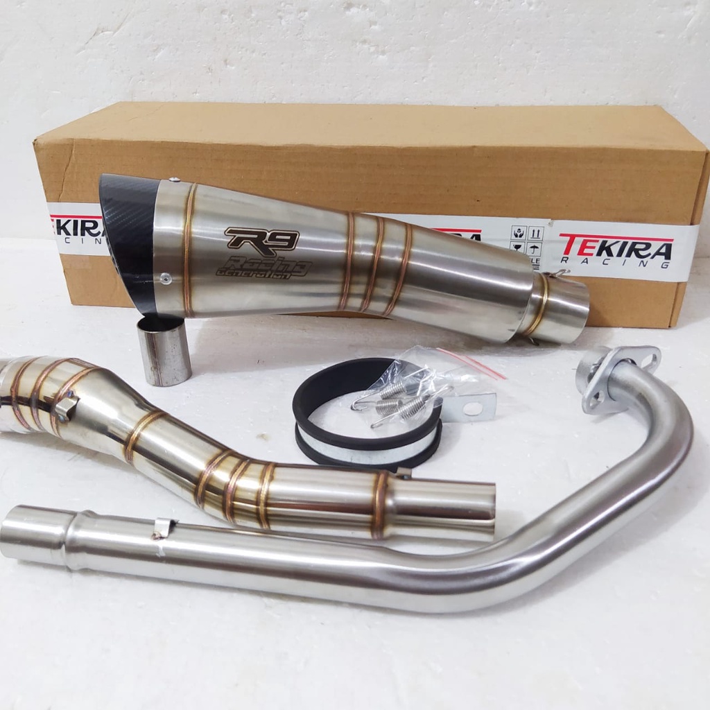 Knalpot R9 H2 SS New Yamaha YZF R15 155 Vva V4 V3 V2 Old Vixion NVL NVA Lightning MT15 Xabre Byson F