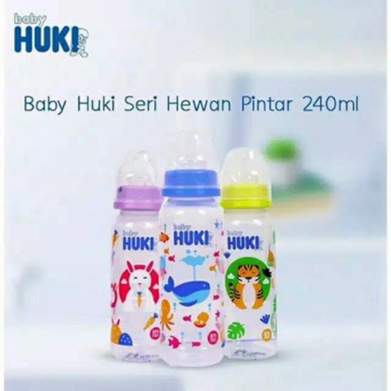 Botol Susu Baby Huki PP 240 Ml/120 Ml Dot Gepeng