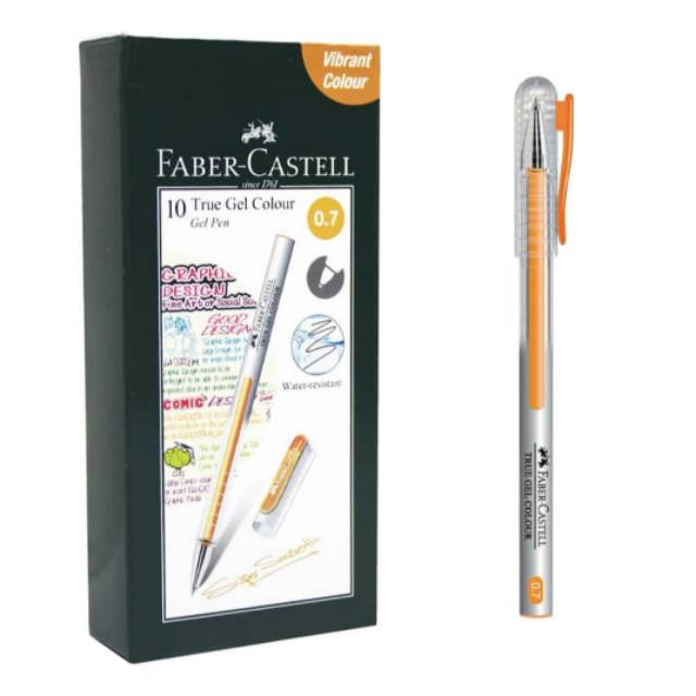 

Faber-Castell Pulpen True Gel Pen Orange Ink 0.7mm / Pulpen Gel Orange Faber Castell 0.7mm / Pulpen Gel Faber Castell Orange Promo