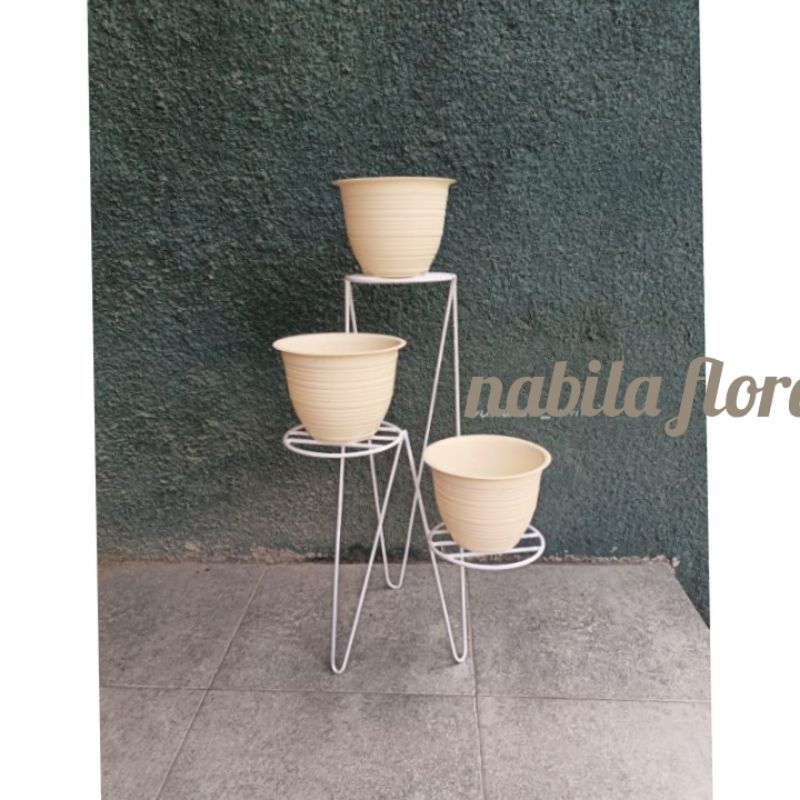 Standing rak pot lobang 3 model terbaru