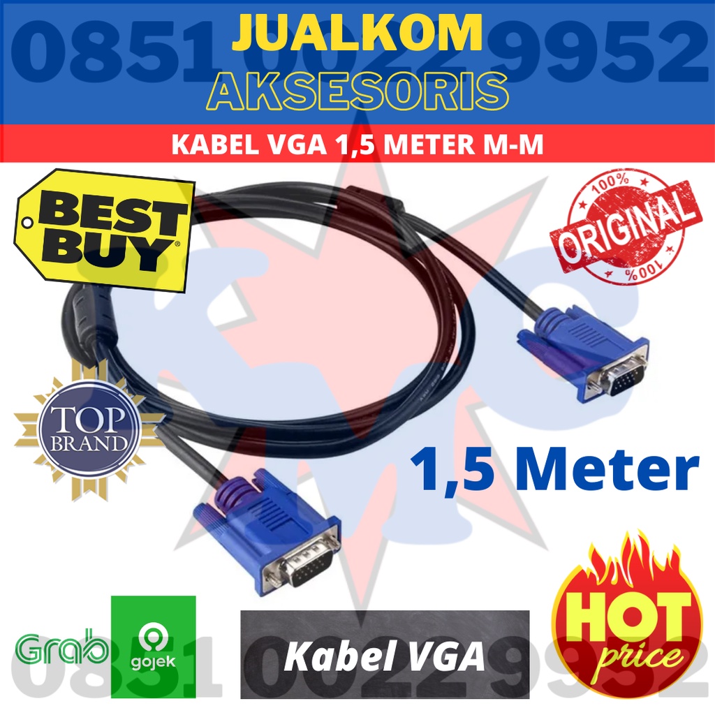 KABEL VGA 1.5 METER M-M