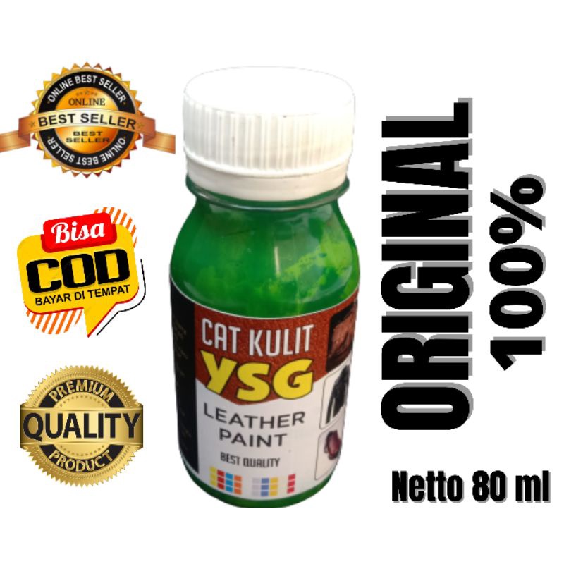 cat kulit warna hijau netto 80 ml,cat jaket kulit,cat tas kulit,cat sepatu kulit ,cat jok mobil kult