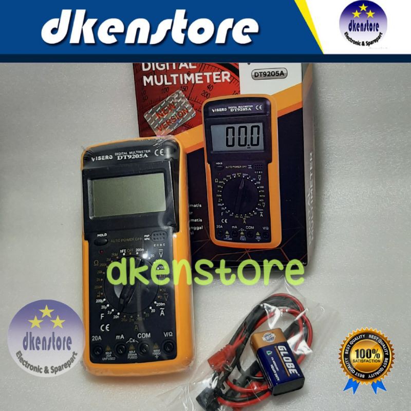 Avometer Digital Visero DT9205A Multimeter Multitester 9205A