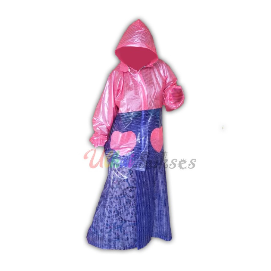 Jas Hujan Setelan Remaja Jaket Rok Polkadot Merk Tiara