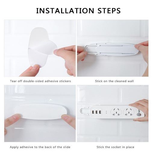 (NCS) COD FIXATOR Holder Stop Kontak Gantungan Papan Colokan Alat Pengait Remote TV AC Router Wifi Tempel