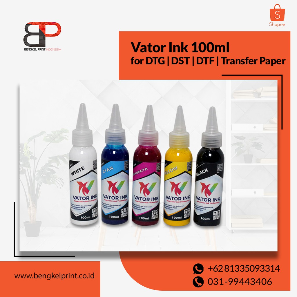 Tinta Vator Ink Universal 100ml for DTG DST  DTF 