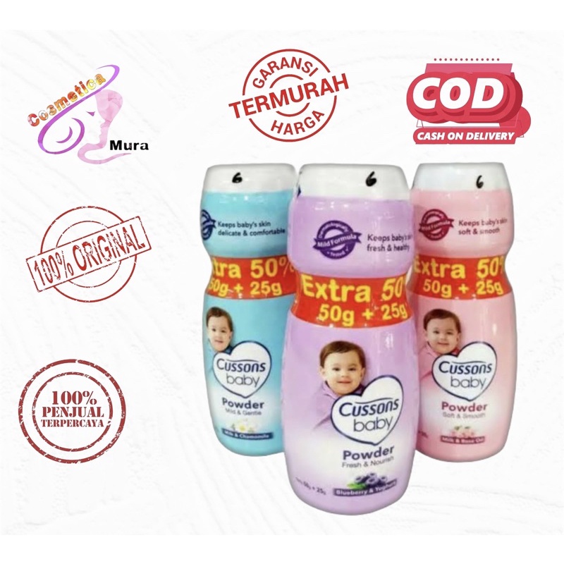 Xtra 50 + 25 % - cussons baby powder - bedak bayi - cussons bedak tabur