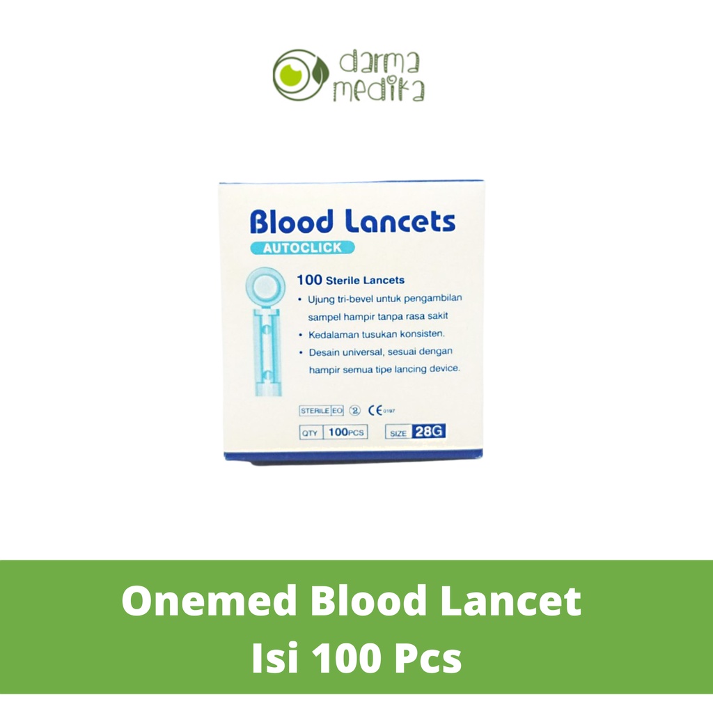 Onemed Jarum Blood Lancet 28G isi 100pcs 100 pcs Original