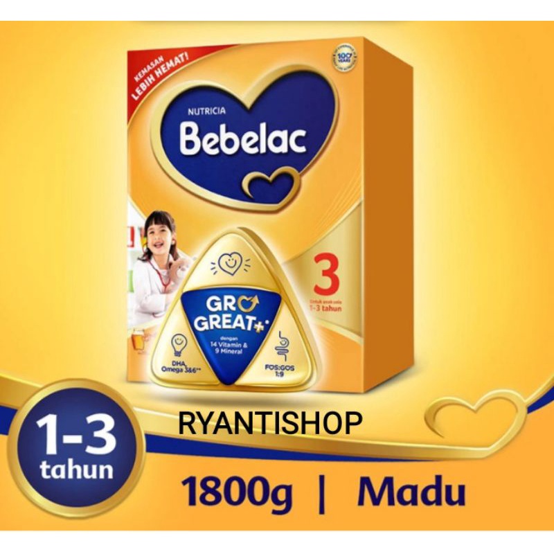 

Bebelac 3 susu Vanila / Madu Box -1800g