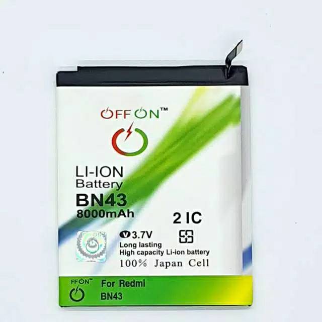 Baterai Batre Double Power OFFON Xiaomi BN43 BN 43 Redmi Note 4X Sanpdragon Original Battery Batere