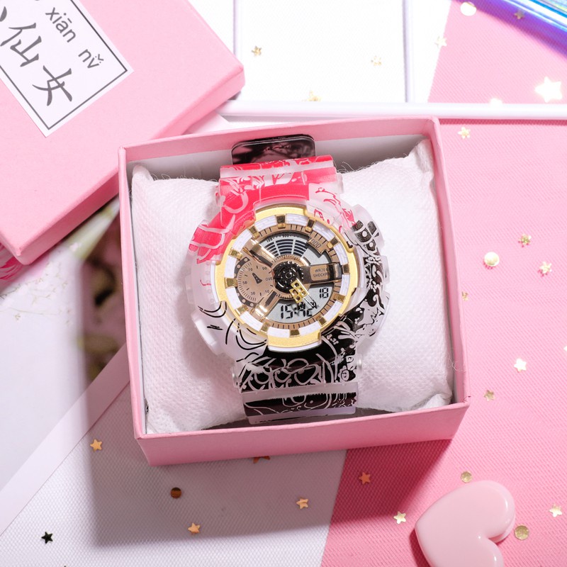 Jam Tangan Digital Jam Tangan Olahraga Multifungsi Waktu Ganda untuk Pria (tidak ada logo di jam tangan)