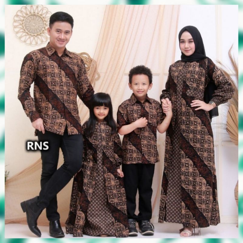 Batik Couple Keluarga / Gamis Batik Couple / Sarimbit Batik