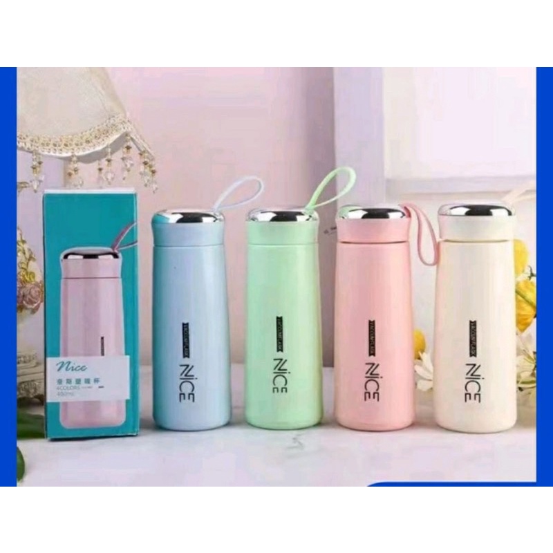 Botol Minum Kaca NICE Beling TERMOS Nice Import 400ml - Botol Nice