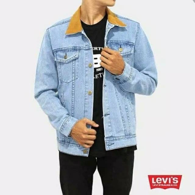 promo     JAKET JEANS PRIA JAKET LEVIS PRIA ORIGINAL JAKET DENIM COWOK AL40     (high quality)