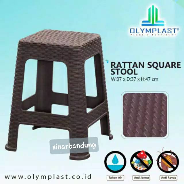 OLYMPLAST KURSI PLASTIK ROTAN / KURSI BASO
