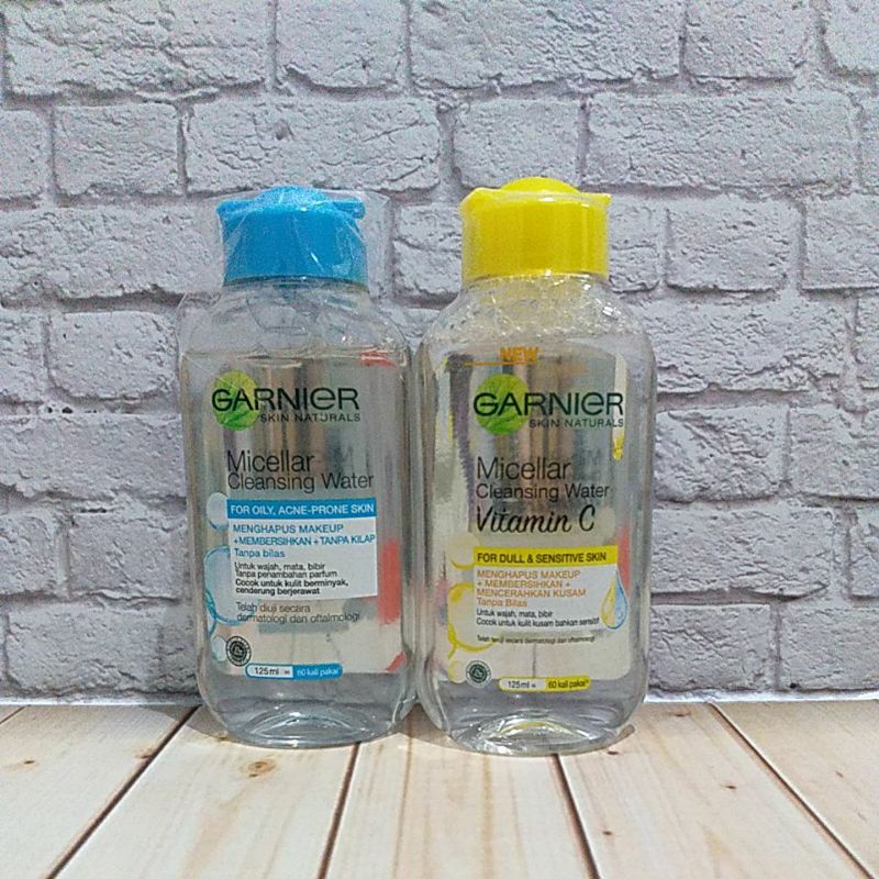 GARNIER MICELLAR WATER ALL VARIAN BIRU PINK KUNING 125ML 400ML NEW ORI
