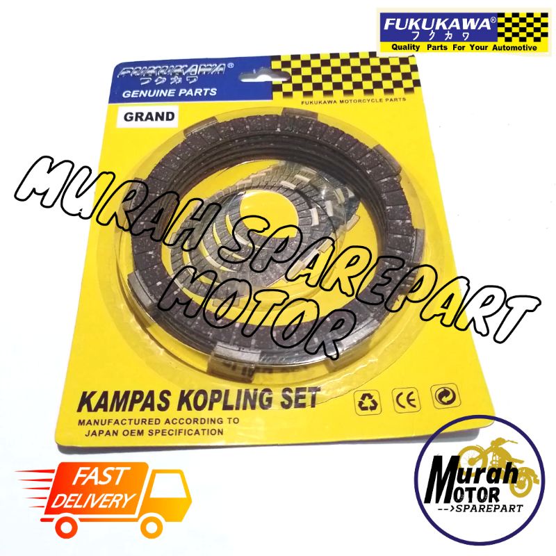 KAMPAS PLAT KOPLING SET BESI GESEK HONDA GRAND SUPRA X FIT OLD KARBU FUKUKAWA