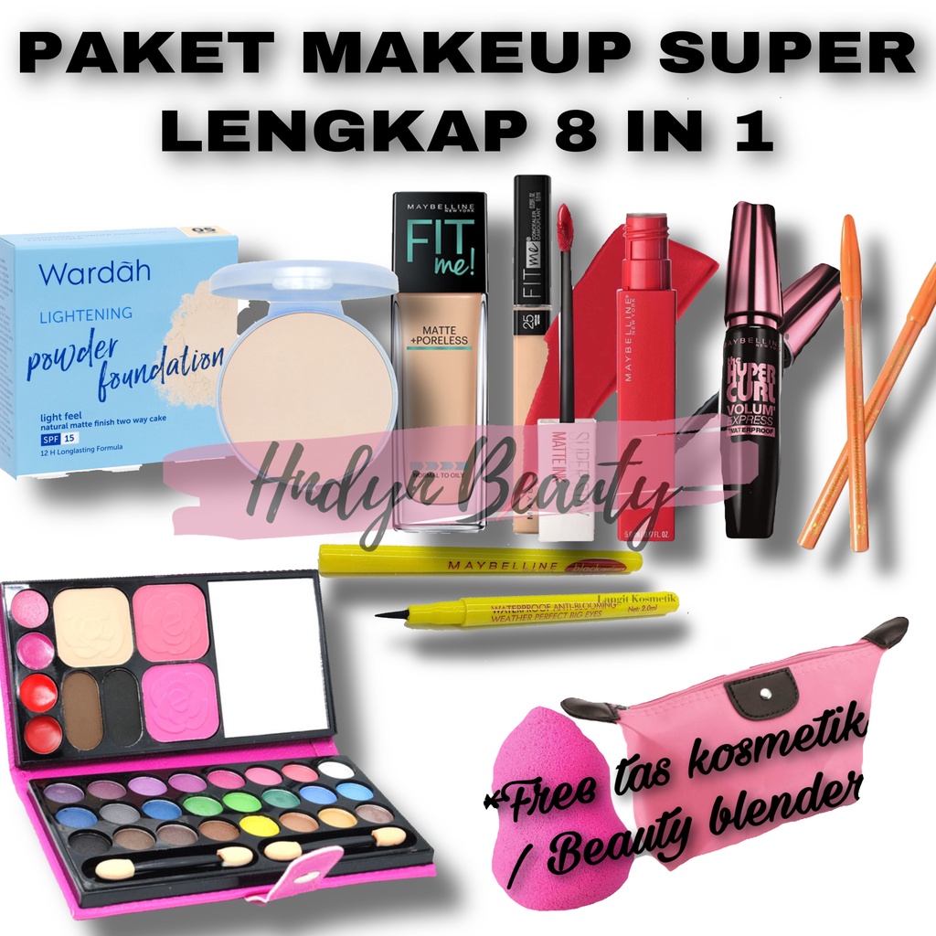 PAKET KOSMETIK BEDAK WARDAH 8IN1 / PAKET SESERAHAN MURAH