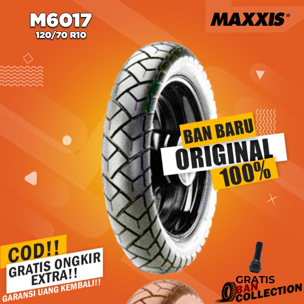 Ban Motor IMPOR - VESPA MATIC // MAXXIS M6017 120/70 Ring 10 Tubeless