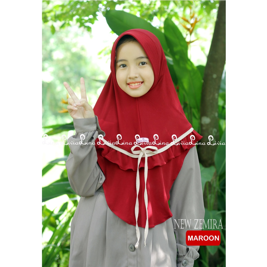 LINALIVIA HIJAB INSTANT TERLARIS JILBAB REBUTAN HIJAB ANAK ZEMIRA KIDS
