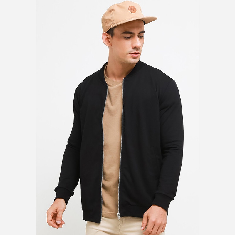 Tolliver Relaxed Bomber Jacket Pria