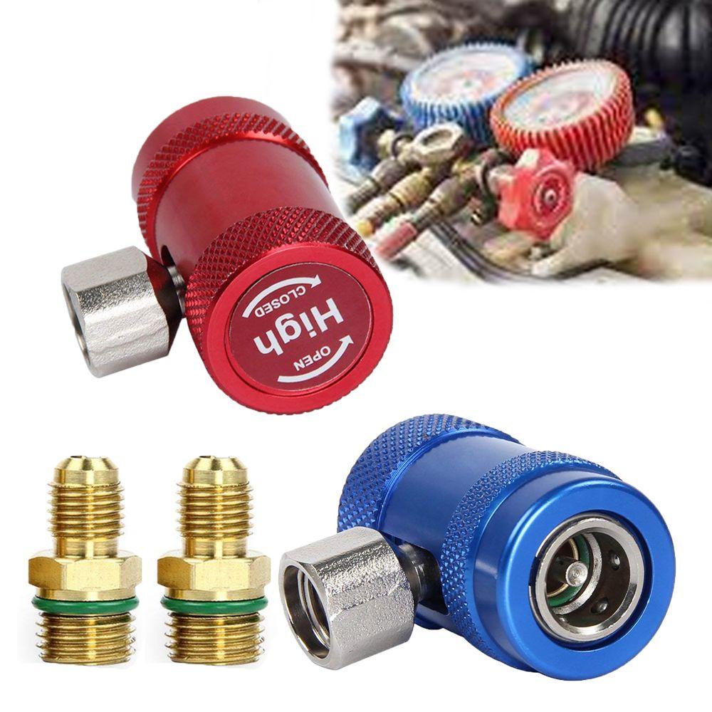 Populer Quick Coupler Peralatan &amp; Alat Garasi Suku Cadang Ac Suku Cadang &amp; Aksesoris Kendaraan Auto Mobil Quick Coupler Connector Refrigerant Adapter Kit Konversi