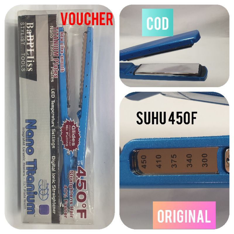 CATOK RAMBUT BAGUS ALAT CATOKAN KUALITAS TERBAIK & PELURUS RAMBUT MURAH BABPLISS BIRU NANO TITANIUM