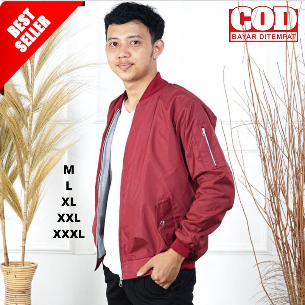 Jaket Pria Parasut Waterproof Original Parasit Dewasa Terbaru Ukuran Jumbo M L XL XXL XXXL