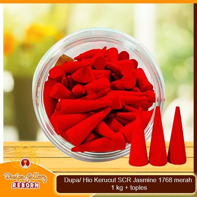 Dupa/ Hio Wangi Harum Kerucut SCR 508 merah 1 kg + toples