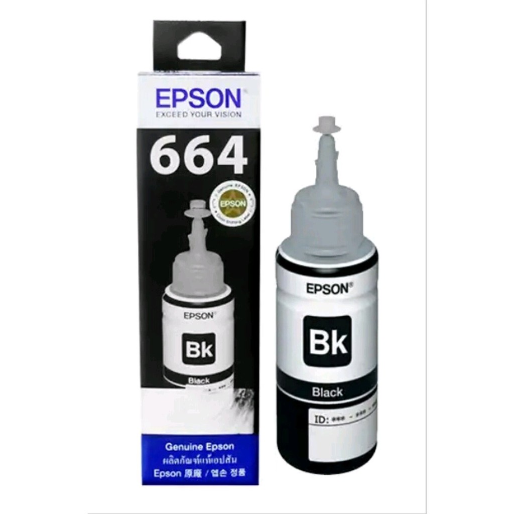 Tinta Printer Original Epson T664 Black / hitam T6641 L100 L110 L120