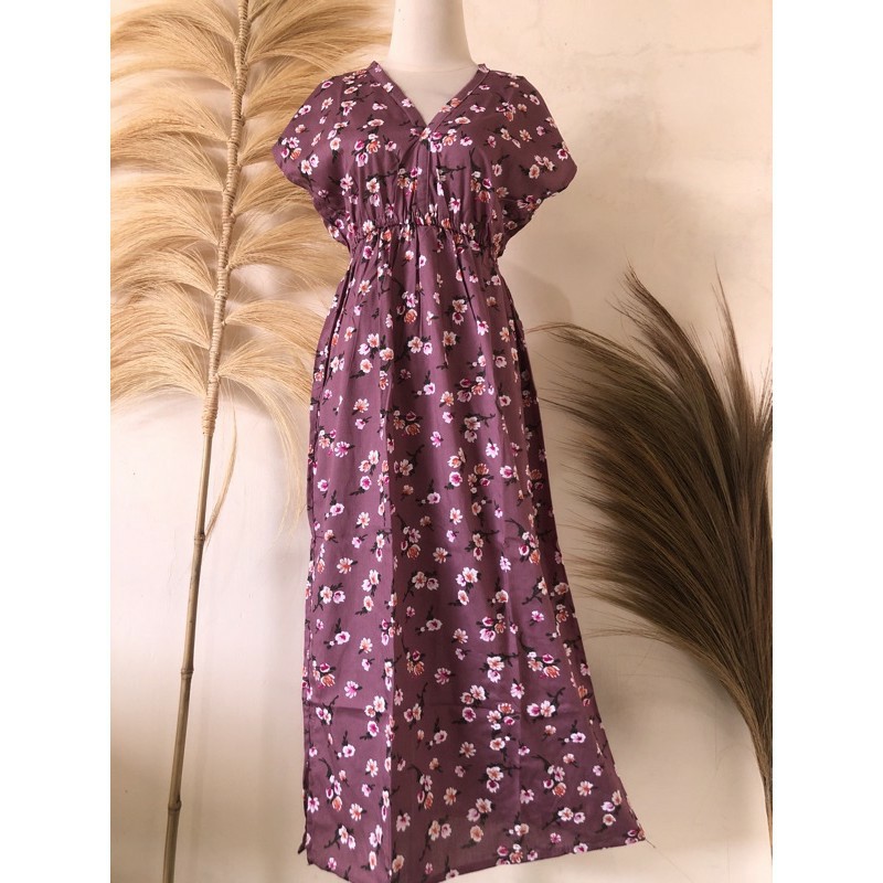 Dress Manohara Bali Panjang Mawar-Semanggi Plum