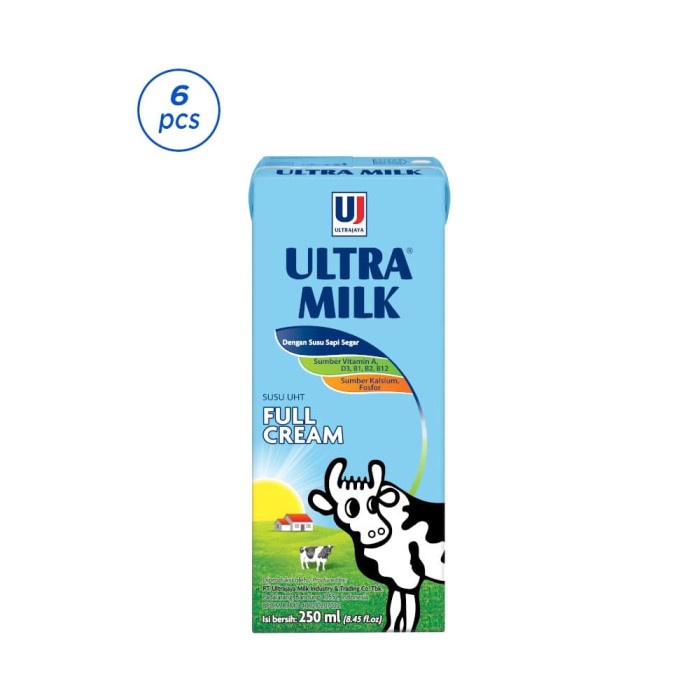 

fe20111 Ultra Milk Susu Uht Full Cream 6X250Ml Xa201As