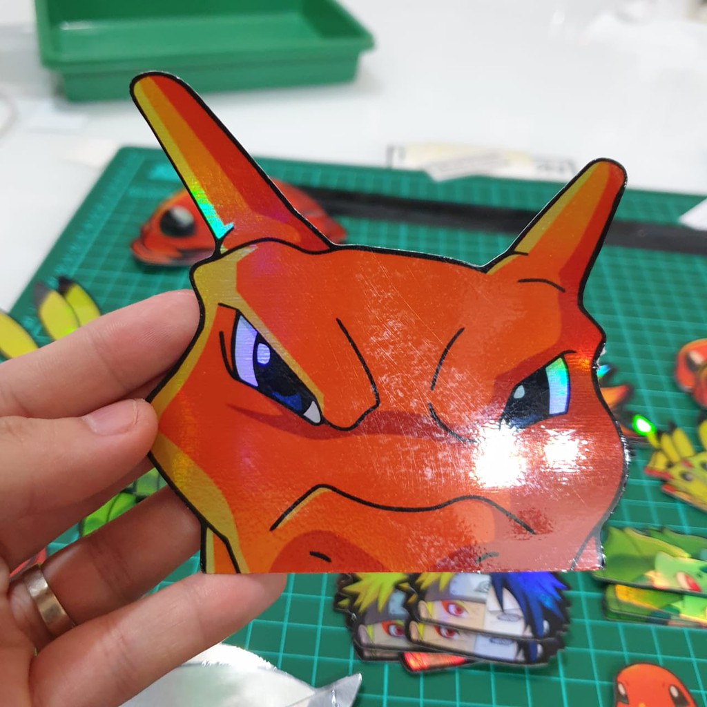 

Sticker Hologram Anime - PSH54 - Besar - Charizard - Pokemon