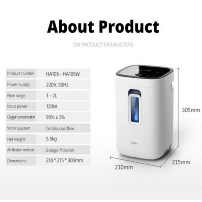 Haier Oxygen Concentrator HA 105