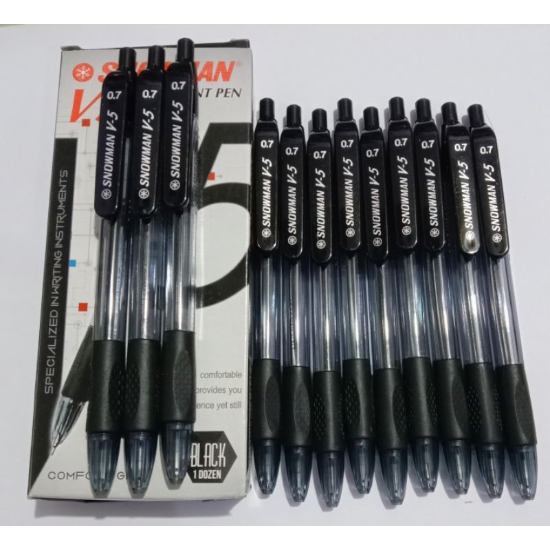 

BALLPOINT PEN SNOWMAN V.5 fine point' 0.7 MM warna hitam