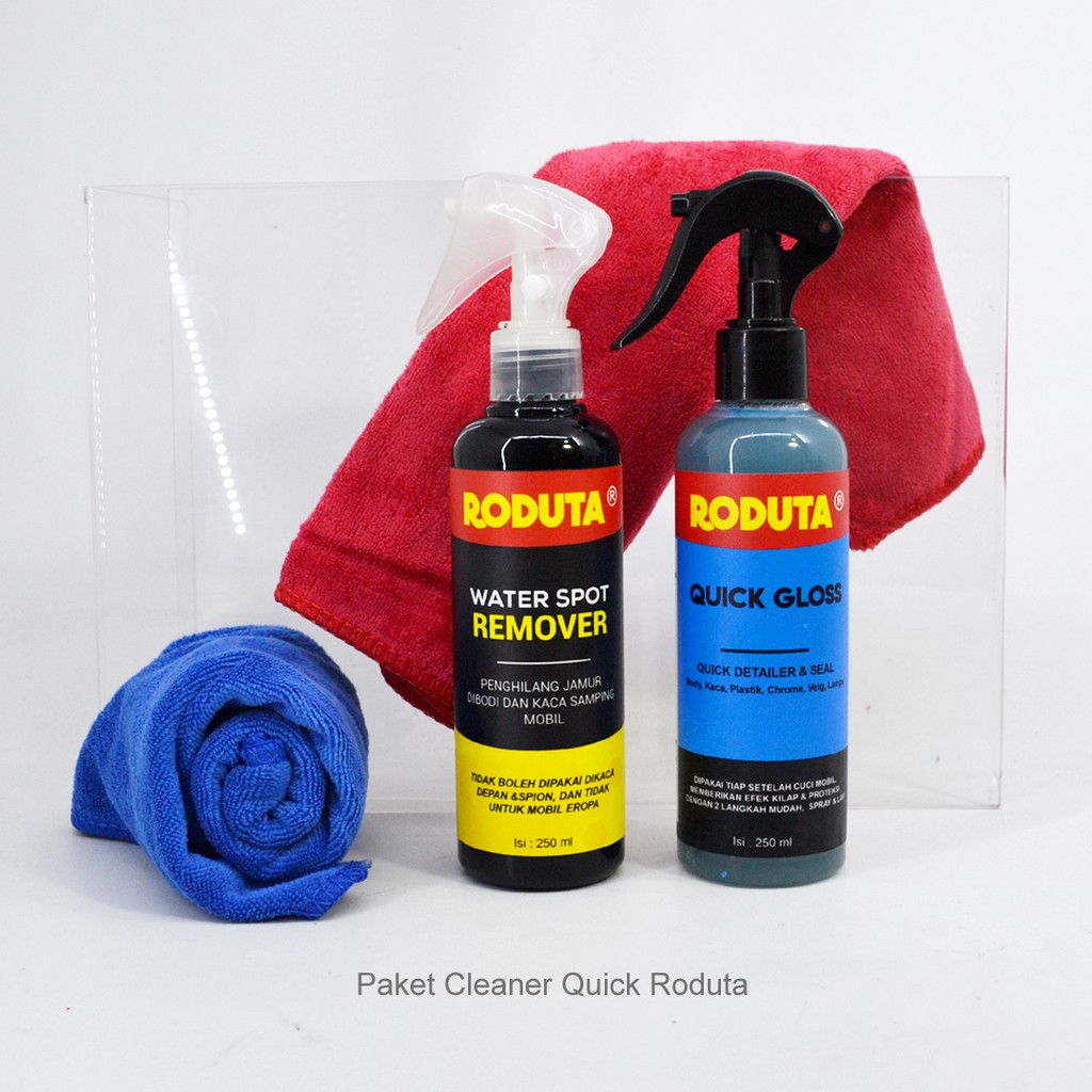 Paket Cleaner Quick Roduta/Wax Mobil/Pengkilap Mobil/Motor/Helm