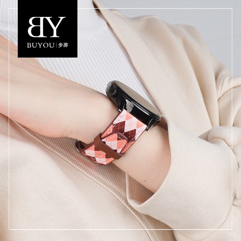 Walking tour cocok untuk Huawei gt3 watch watch3 strap kulit lembut kasual ekg Porsche 2e glory magi