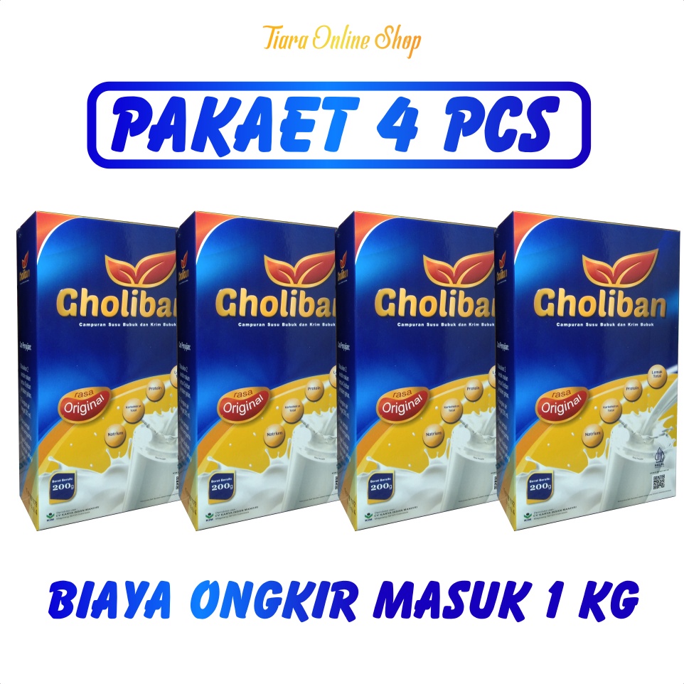 Susu Kambing Gholiban Rasa Original 4 Box Murah 100 rb | Susu Kambing Bubuk