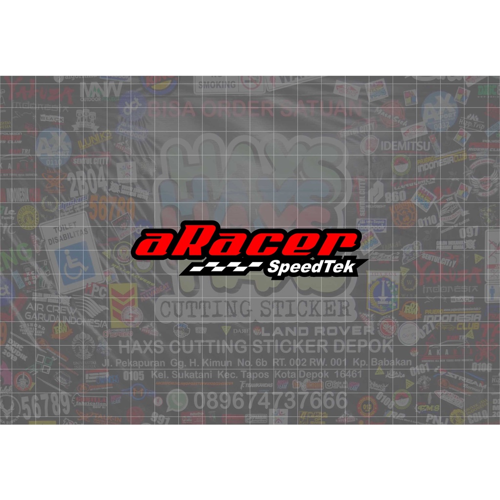 Cutting Sticker Aracer Ukuran 10 Cm Untuk Motor Mobil