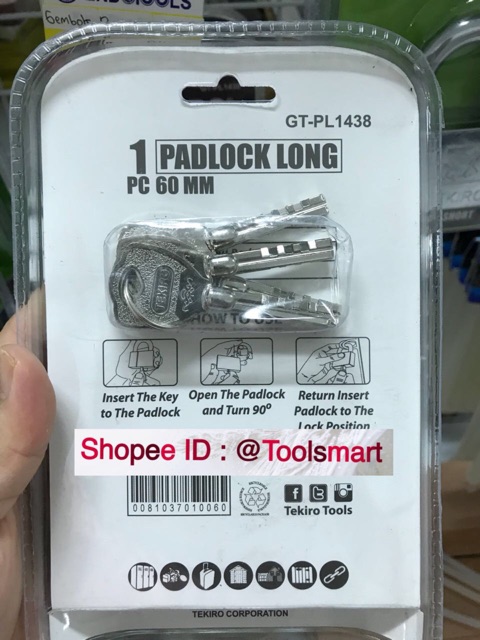 Gembok 60 mm Leher Panjang Tekiro