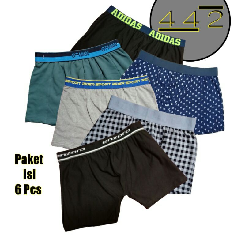 Celana dalam pria Boxer isi 6 Pcs