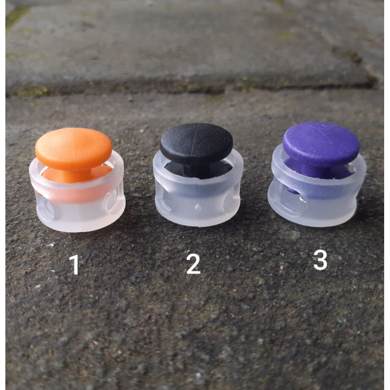 Stopper Lubang Ganda 4mm Klip Toggle Pengunci Bahan Plastik Multi Warna Ukuran 16x15mm