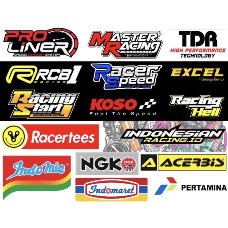 stiker satu set racing